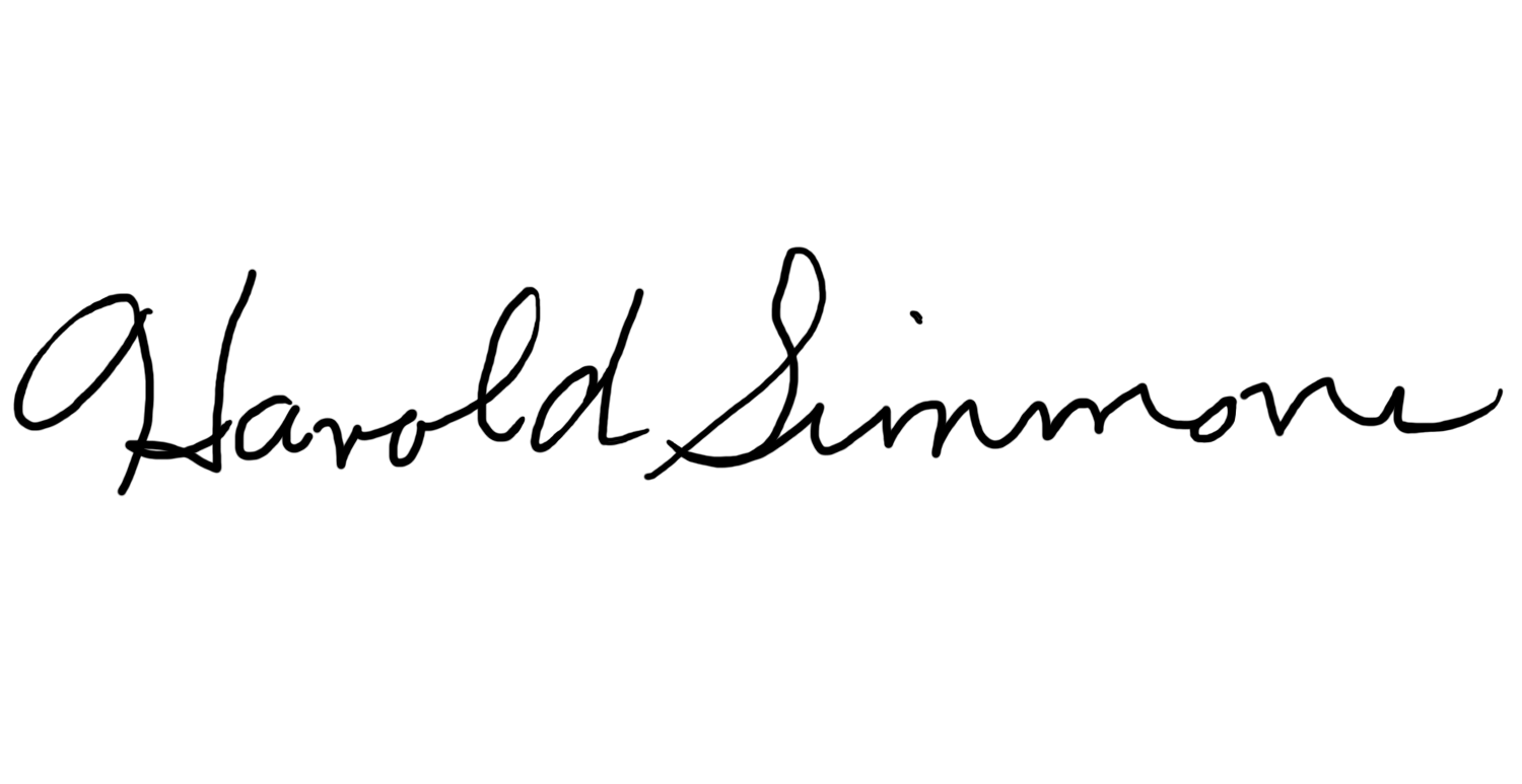 Annette and Harold Simmons signature
